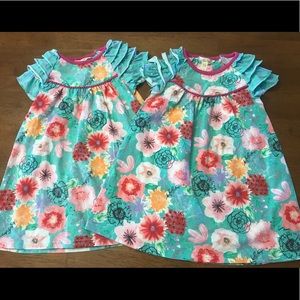 Twin girl Matilda Jane Floral Dresses